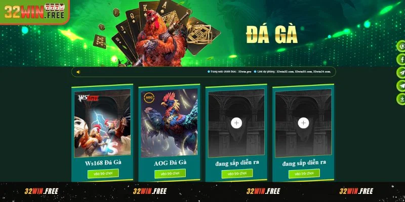 sảnh đá gà 32WIN anh em cần biết
