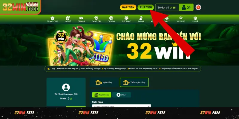 Rút Tiền 32WIN - Bảo Mật Với PIN, Hỗ Trợ Nhiều Phương Thức 2 Điều kiện cần đáp ứng trước khi rút tiền 32WIN