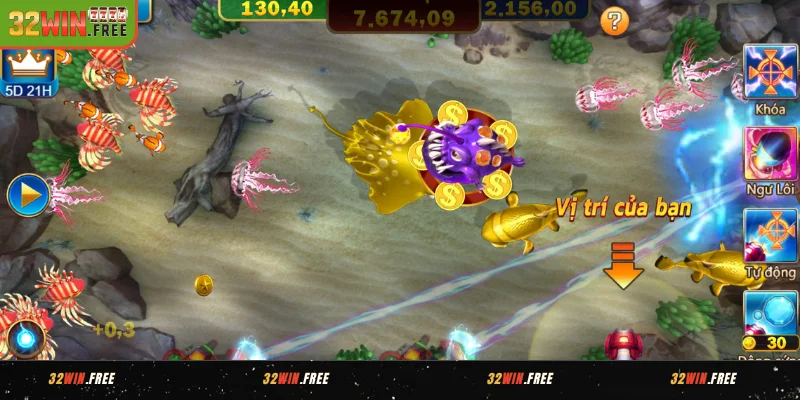 Luật chơi Jackpot Fishing 32WIN đơn giản, chi tiết